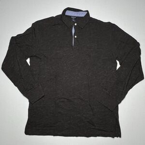BOGGI MILANO POLO  SHIRT LONG SLEEVE MENS  SIZE XL BROWN ~100% COTTON~Y2k